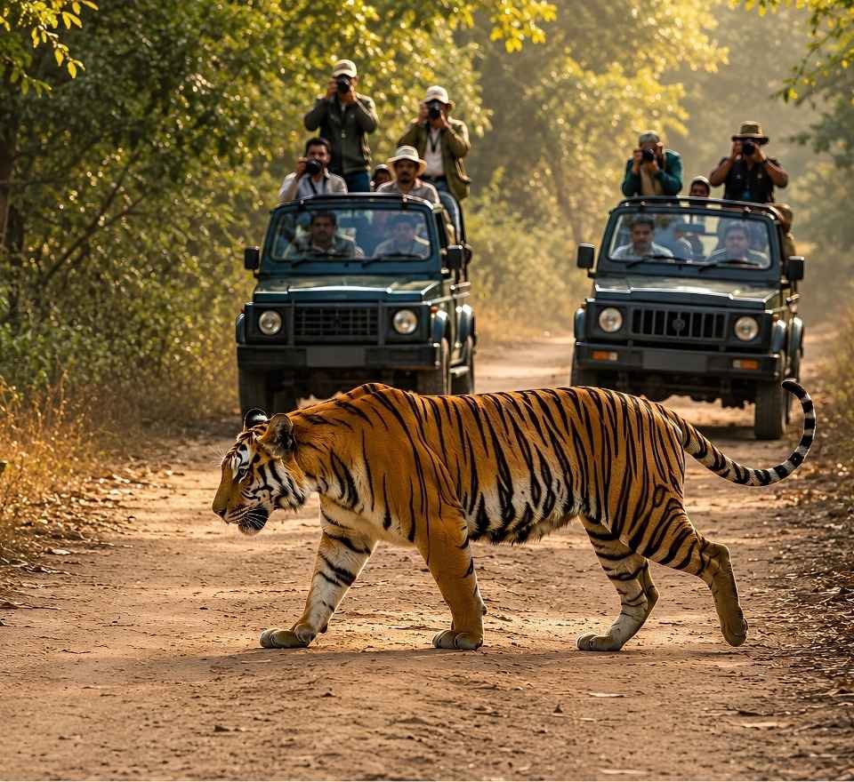 Bengal tiger in Rajaji National Park forest