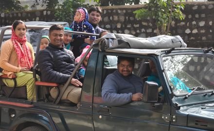 Open jeep jeep safari in Chilla Zone